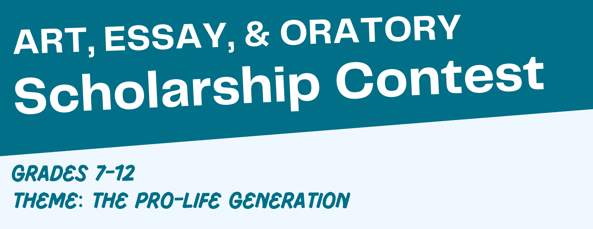 2026 Art, Essay, & Oratory Scholarship Contest